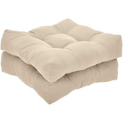 AmazonBasics Round Seat Patio Cushion, Set of 2 – Tan