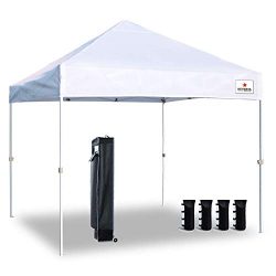 Keymaya Ez Commercial Instant Tent Heavy Duty Pop-up Canopy Shelter Bonus Weight Bag 4-pc Pack ( ...