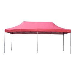 Outdoor Basic 10×20 Ft Pop up Canopy Party Tent Heavy Duty Instant Shelters for Events Red