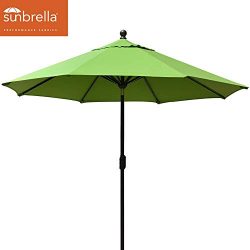 EliteShade Sunbrella 9Ft Market Umbrella Patio Outdoor Table Umbrella with Ventilation (Sunbrell ...