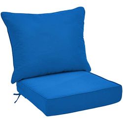 AmazonBasics Deep Seat Patio Cushion- Blue