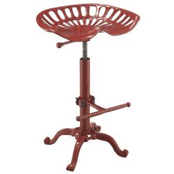 Carolina Chair and Table Adjustable Colton Tractor Seat Stool, Red