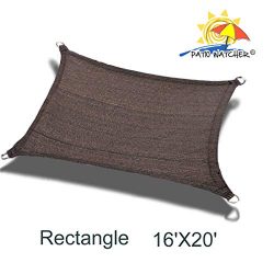 Patio Watcher 16′ x 20′ Rectangle Sun Sail Shade UV Block Shade Sail Perfect for Out ...