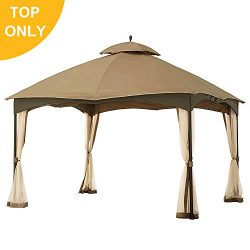 MASTERCANOPY Gazebo 12′ x 10′ Cabin-Style Soft Top Gazebo Top for Model L-GZ933PST B ...