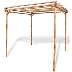 Tidyard Pergola Bamboo Outdoor for Garden 76.8″x76.8″x76.8″