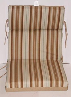 (6) Outdoor Hi-Back Reversible Chair Cushions ~ Cuban Sand ~ 21 x 44 x 4 New