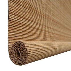 CHAXIA Roller Blind Bamboo Shade Cut Off Anti-Sun Balcony Ventilation Curtain Pull Rope 2 Colors ...
