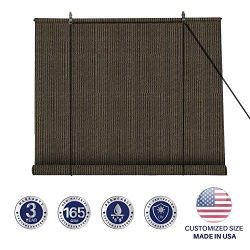 Windscreen4less Exterior Roller Shade Blinds Outdoor Roll Up Shade with 90% UV Protection Privac ...