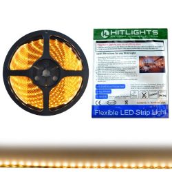 Weatherproof Warm White LED Light Strip, 3528 – 16.4 Feet, 300 LEDs, 3000K, 72 Lumens per  ...