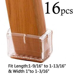 LimBridge Chair Leg Wood Floor Protectors, Chair Feet Glides Furniture Carpet Saver, Silicone Ca ...