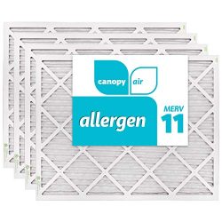 Canopy Air 20x25x1 MERV 11 19 1/2″ x 24 1/2″ x 3/4″, 4-Pack Allergen Protectio ...