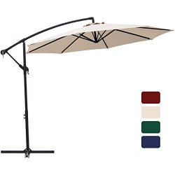 Patio Umbrella 10 ft Cantilever Offset Umbrella Outdoor Market Hanging Umbrellas Garden Umbrella ...