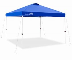 EAGLE PEAK 10’ x 10′ Pop Up Canopy Tent Instant Outdoor Canopy Straight Leg Shelter with 1 ...