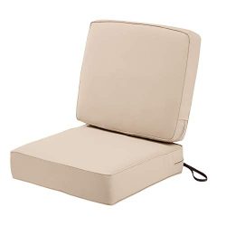 Classic Accessories Montlake FadeSafe Patio Cushion Combo, 25″w x 25″d (seat), 25 ...