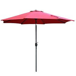 Snail 10 ft Outdoor Large Aluminum Patio Umbrella Commercial Garden Table Umbrella Sunshade with ...