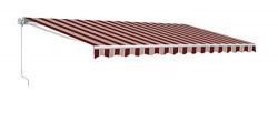 ALEKO AWM20X10MSRED19 Retractable Motorized Patio Awning 20 x 10 Multi-Stripe Red