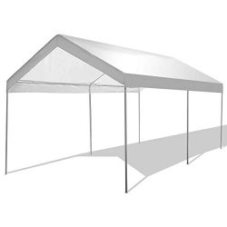 GYMAX Canopy, 10’ x 20’ Portable Carport Party Tent Garage Shelter with Waterproof, for Outdoor  ...