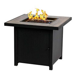 BALI OUTDOORS LP Gas Fire Table 30-in W 50000-BTU Propane Gas Fireplace Outdoor Fire Pit