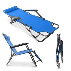 Teekland Folding Camping Reclining Chairs,Portable Zero Gravity Chair,Outdoor Lounge Chairs, Pat ...