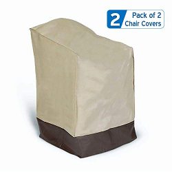 Prextex 2-Pack Classic Patio Lounge Chair Cover – 2 Patio Chair Covers