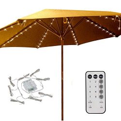 Patio Umbrella Lights 8 Lighting Mode 104 LED String Lights with Remote Control Umbrella Lights  ...