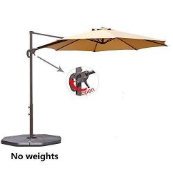 Le Papillon 10 ft Cantilever Umbrella Outdoor Offset Patio Umbrella Easy Open, Tilt & 360 Sw ...