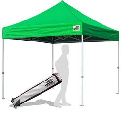 Eurmax 10’x10′ Ez Pop Up Canopy Tent Commercial Instant Canopies with Wheeled Bag (K ...