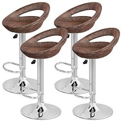 Nova Microdermabrasion Adjustable Pub Swivel Barstool All Weather Rattan Wicker Hydraulic Patio  ...