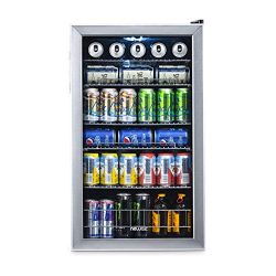 NewAir Beverage Cooler and Refrigerator, Mini Fridge with Glass Door, Perfect for Soda Beer or W ...