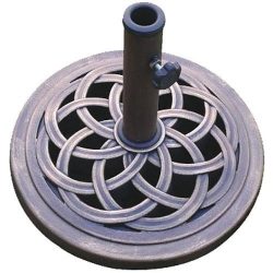 DC America UBP18181-BR 18-Inch Cast Stone Umbrella Base, Made from Rust Free Composite Materials ...