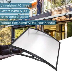 Yescom 39″x 39″ Door Window Outdoor Awning Patio Cover UV Rain Snow Protection One-P ...