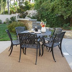 Christopher Knight Home Great Deal Furniture | Hammond | 7 Piece Cast Aluminum Dining Set | Perf ...