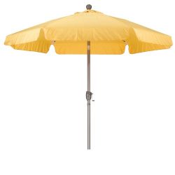 California Umbrella 7.5′ Round Aluminum Pole Fiberglass Rib Umbrella, Crank Open, Push But ...