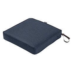 Classic Accessories Montlake Seat Cushion Foam & Slip Cover, Heather Indigo, 19x19x3″  ...