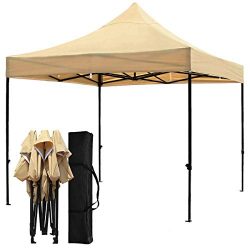 Snail 10×10-FT Easy Pop up Canopy Tent with Heavy Duty 420D Waterproof and UV-Treated Cover ...