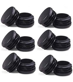 12 Pcs 1 1/4 Inch Round Plastic Plug Pipe Tubing End Cap Durable Chair Glide