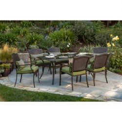 Better Homes and Gardens Providence 7-Piece Patio Dining Set, Green, Seats 6