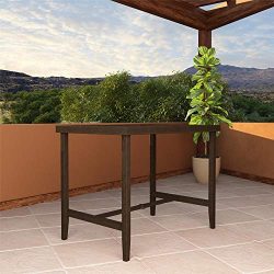Cosco Outdoor Living 88467QDTE Cosco Outdoor Furniture Bar Table, Dark Brown