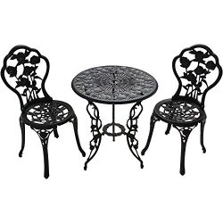 Better Homes and Gardens Rose 3-Piece Bistro Set 2 Chairs Furniture Table Iron