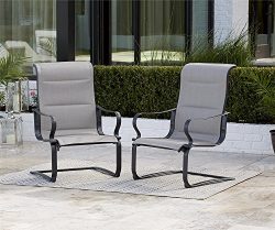 Cosco Outdoor Patio Chairs, SmartConnect, 2 Pack, Gray Beige