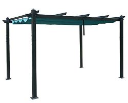 Kozyard Morgan Outdoor 10’x13′ Extra Large BBQ Grill Pergola with Sun Shade Gazebo C ...