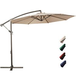 RUBEDER Offset Umbrella – 10Ft Cantilever Patio Hanging Umbrella，Outdoor Market Umbrellas ...