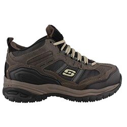 Skechers Men’s Work Relaxed Fit Soft Stride Canopy Comp Toe Shoe, Brown/Black – 15 D ...