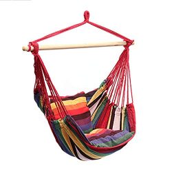 ErYao Outdoor Hammock Chair Patio Rope Hammock Chair Garden Swing Hanging Chair Hanging Rope Ham ...