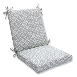 Pillow Perfect Outdoor/Indoor in The Frame Pebble Squared Corners Chair Cushion