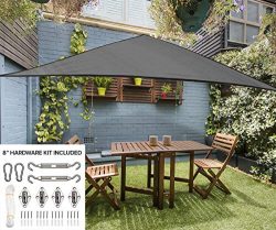 12′ Triangle Sun Shade Sail Canopy in Stone Grey – Durable Outdoor Patio Cover Pergo ...