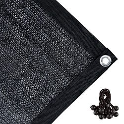 Agfabric 70% Sunblock Shade Cloth with Grommets for Garden Patio 10′ X 12′, Black