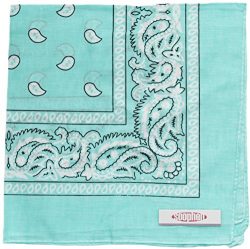 Soophen Paisley One Dozen Cowboy Bandanas (Light Blue 22 X 22 in , 12-Pack)