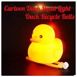 Sodoop Bicycle Bell Light, Cartoon Duck Head Light,Shining Duck Bicycle Handlebar Bells Accessor ...