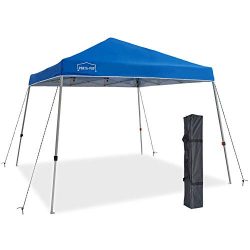 PORTA-POP One Button Pop Up Outdoor Portable Folding Canopy Slant Leg Instant Shelter with Carry ...